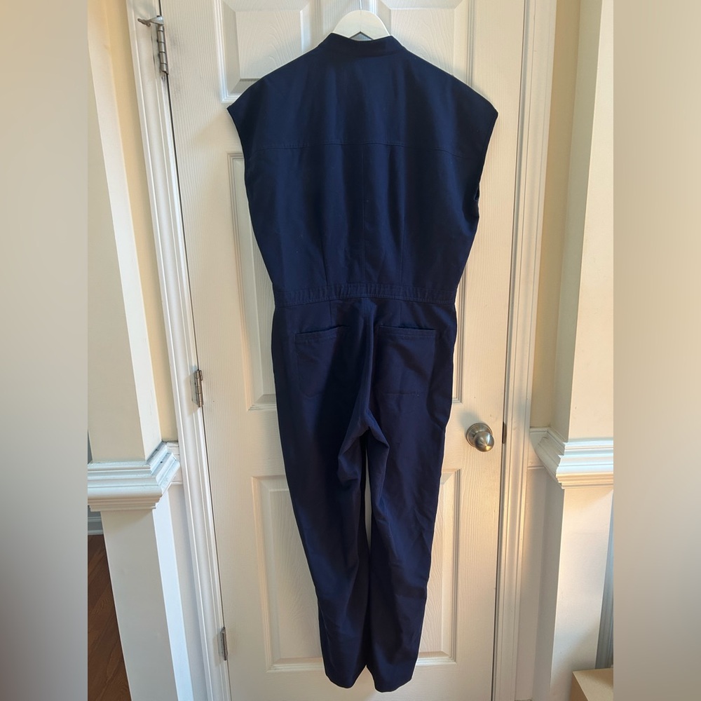 FIGS Rafaela Cargo Wide Leg ScrubJumpsuit™ in Navy Size L - Picture 9 of 11